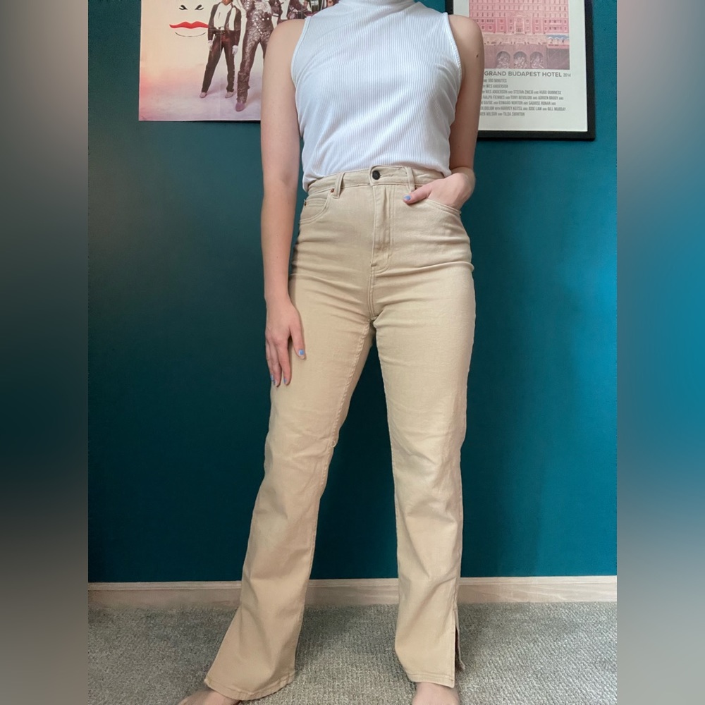 Motel Rocks Tan Kick Flair Pants